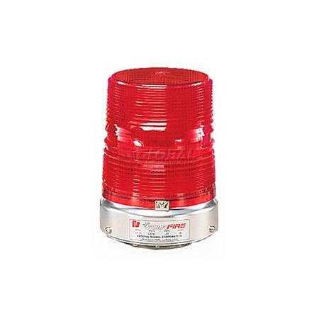 Federal Signal Strobe, 120VAC, Pipe Mount, Red 131ST-120R